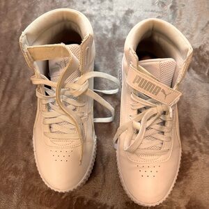Puma Cream High-Top Sneakers